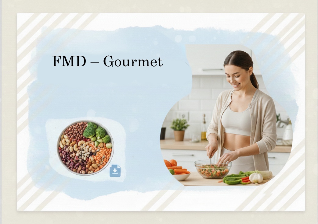 FMD – Gourmet: 5 dienu badošanās imitējoša diēta pret novecošanos